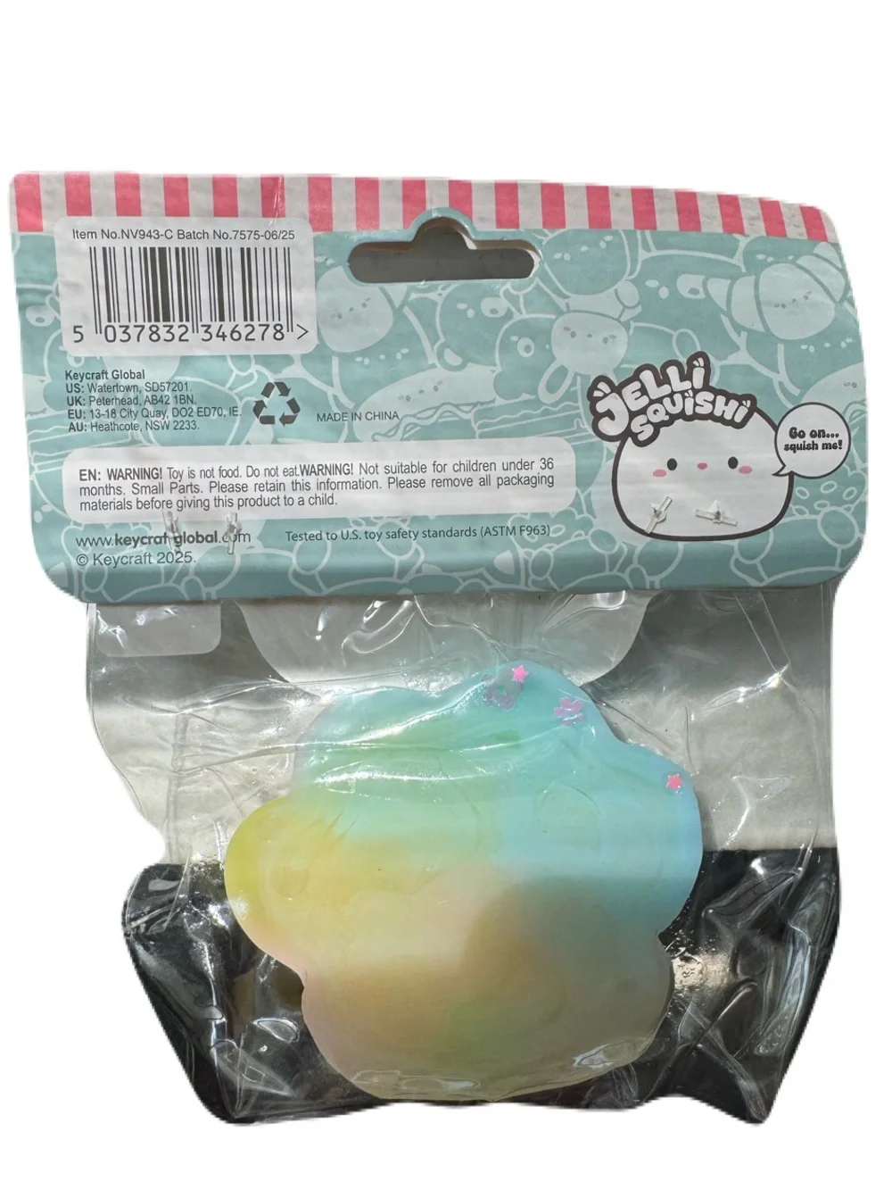 Jelly Squishi Multicolor Paw Print Squishy Sensory Toy